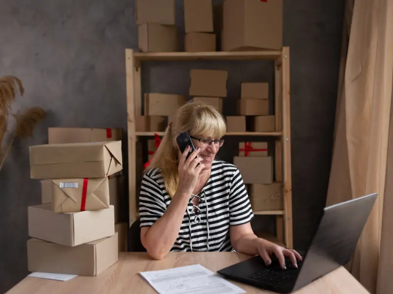 Woman on the phone